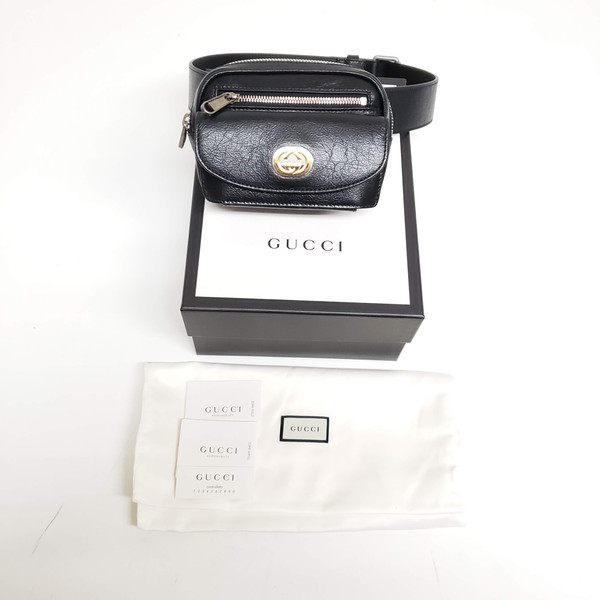 Gucci GG Leather Belt Bag | Black | NEW | eBay