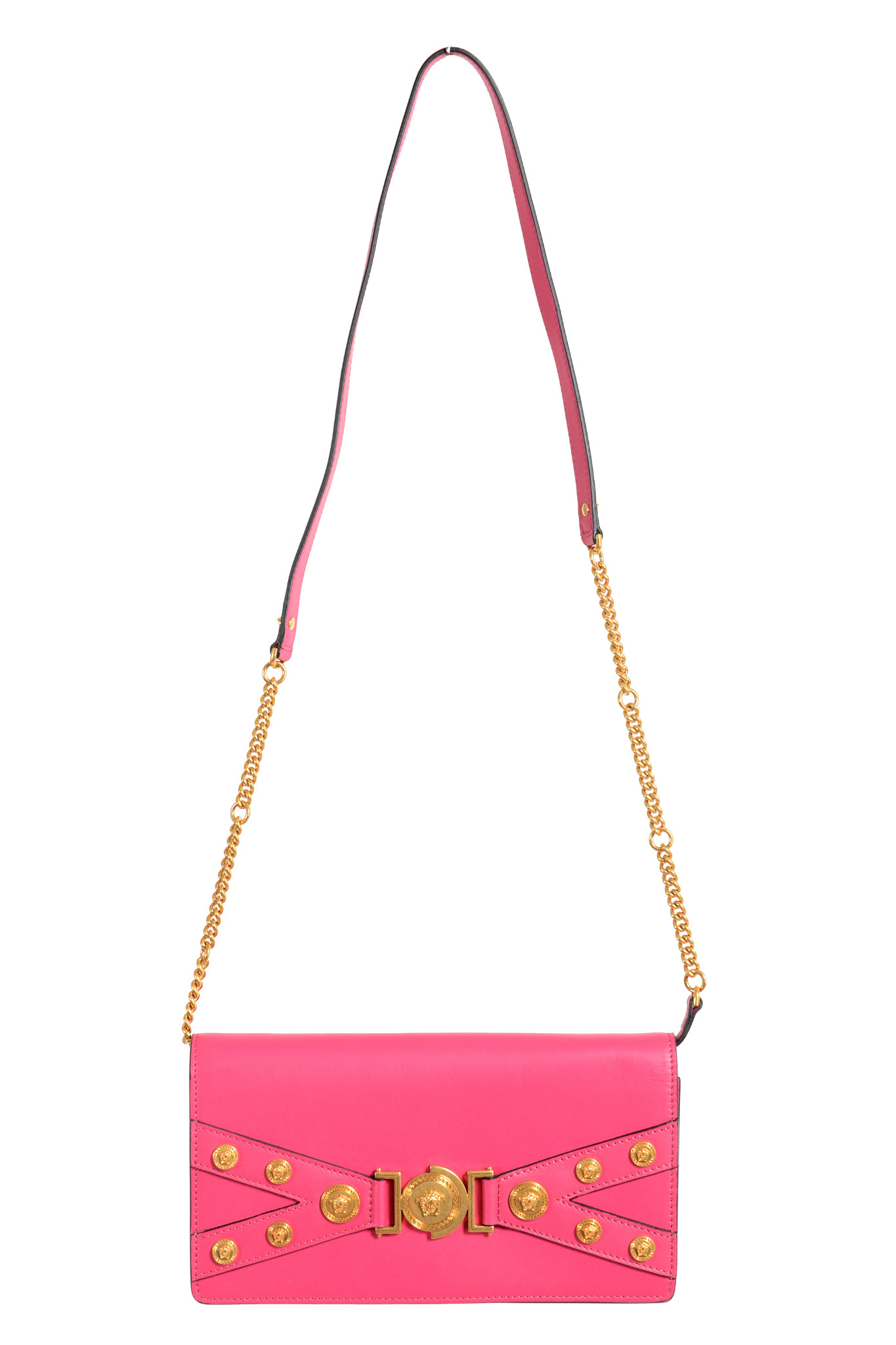 Versace Women's Tribute Pink Leather Clutch Shoulder Bag | eBay