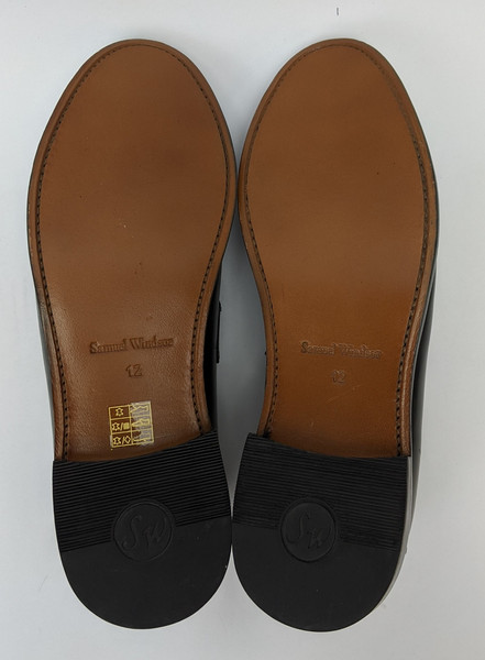 Samuel Windsor Loafer Dress Shoes Men Size 12 Black w/ Black Insole ...