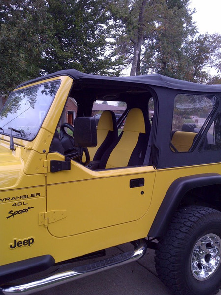 Jeep Wrangler 2003-2006 TJ Neoprene Front Custom Seat Cover Yellow FS20frt