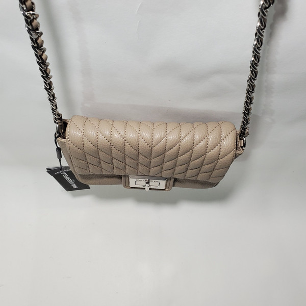 Karl Lagerfeld Paris Leather Quilted Crossbody Chain Link Handbag Bag Purse | eBay
