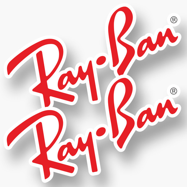 2x RAY-BAN Sticker Vinyl Decal Glasses 