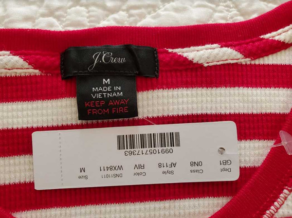Details about   NEW WOMEN'S M L XXL J CREW HENLEY WAFFLE PAJAMA SET IN RED STRIPES TOP & BOTTOM