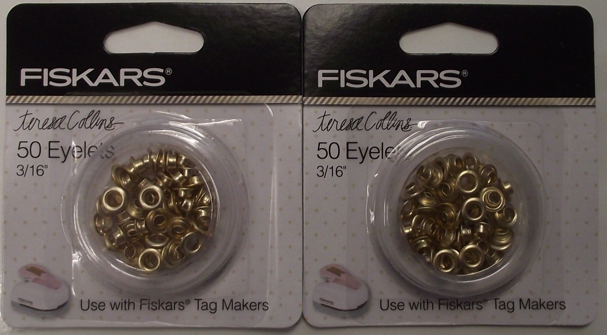 3//16 FISKARS Tag Maker 3//16in Silver Eyelets 50 Pack