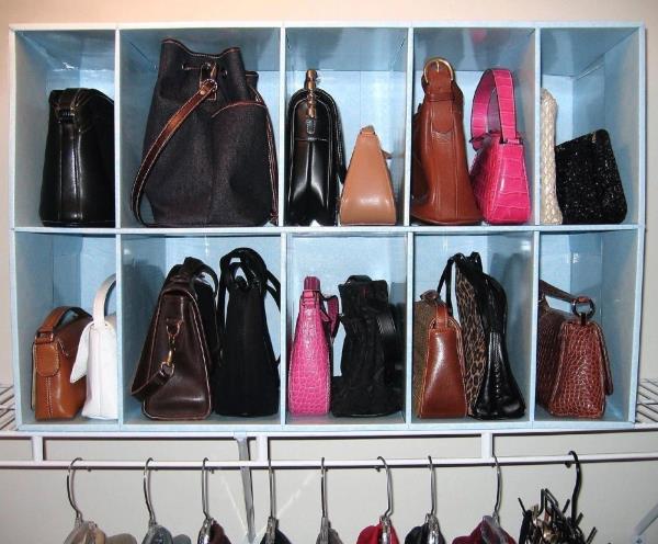 purse organizer for small closet