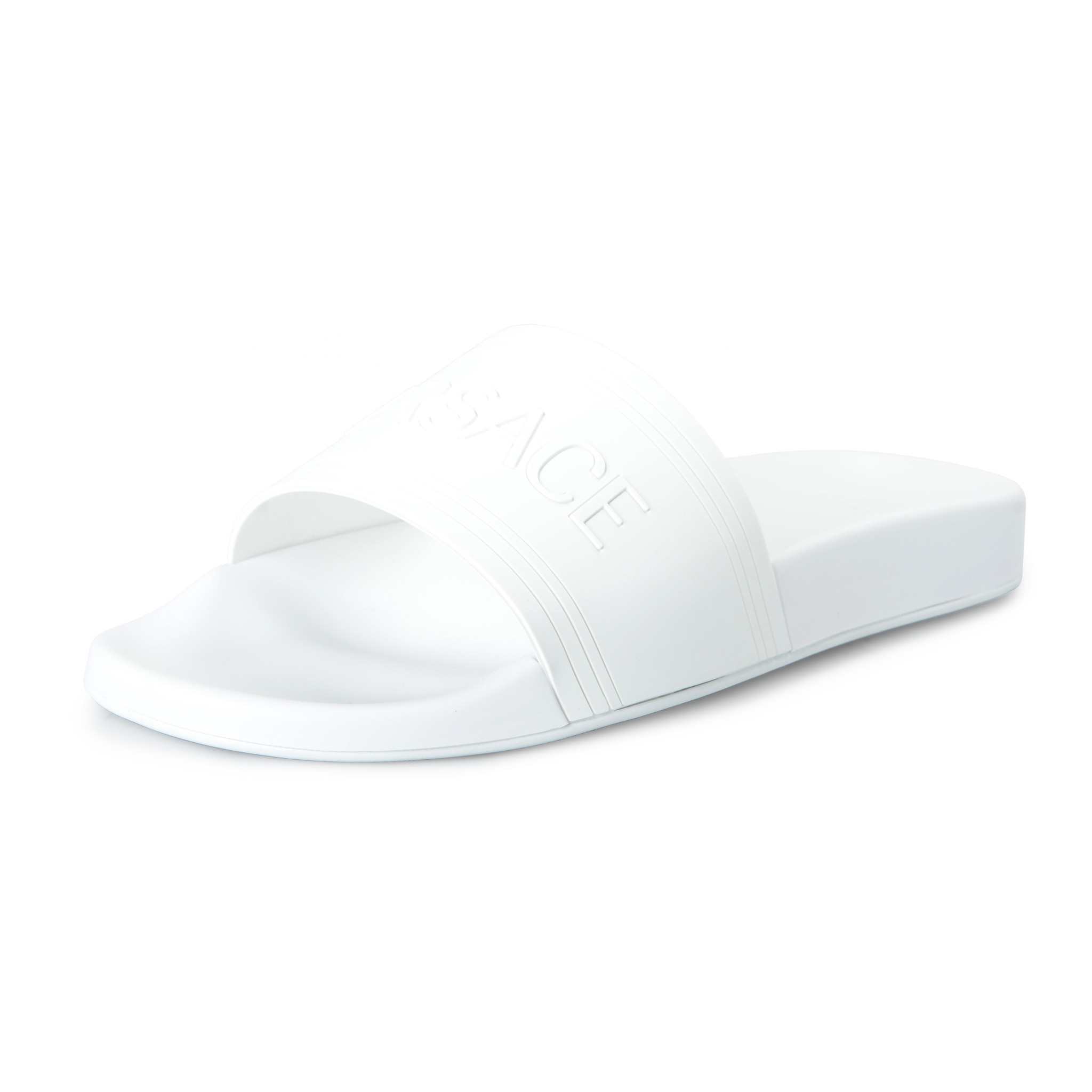 White Rubber Flip Flops Shoes sz 9 