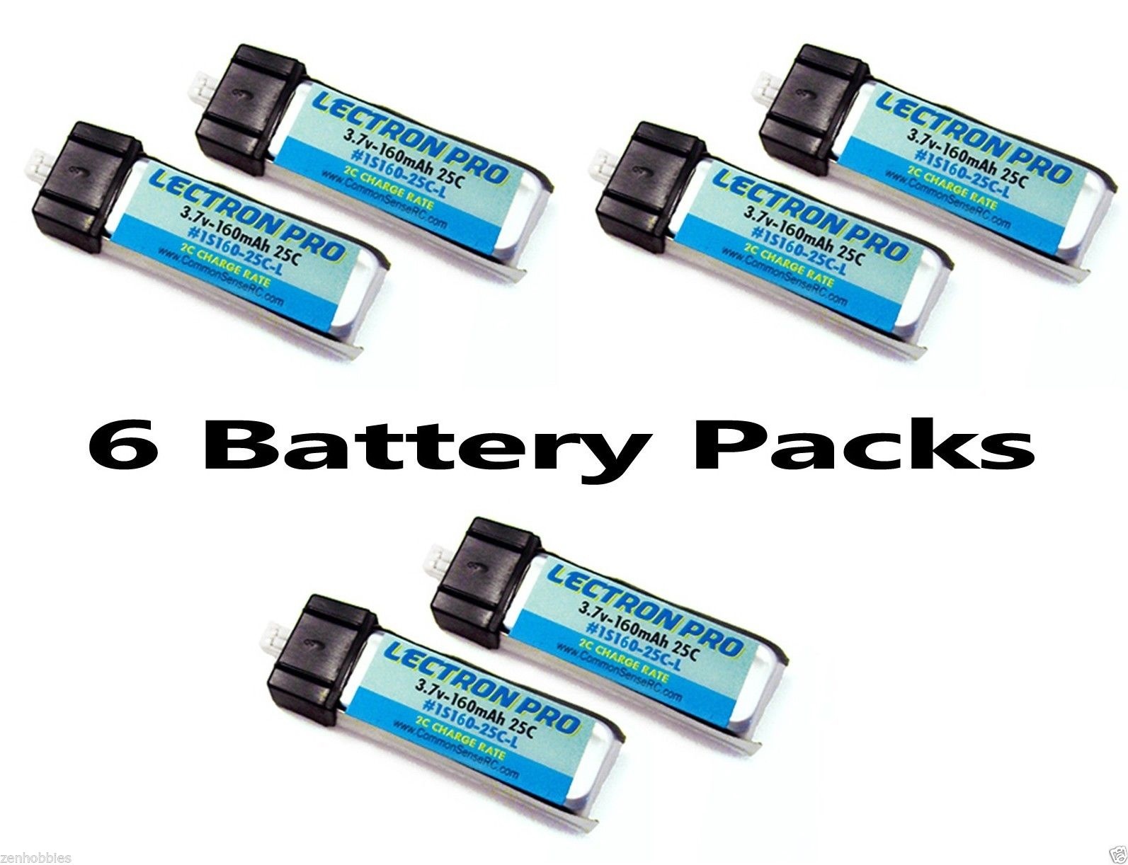 2 Lectron 1S 3.7V 150mAh 25C Lipo Battery FOR HobbyZone Champ Force FHX/MH-35