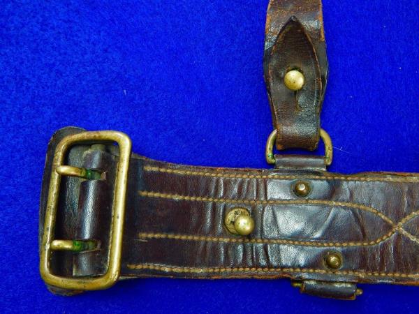 Vintage US WW2 Military Officer's Leather Belt Sword Hanger Loops ...