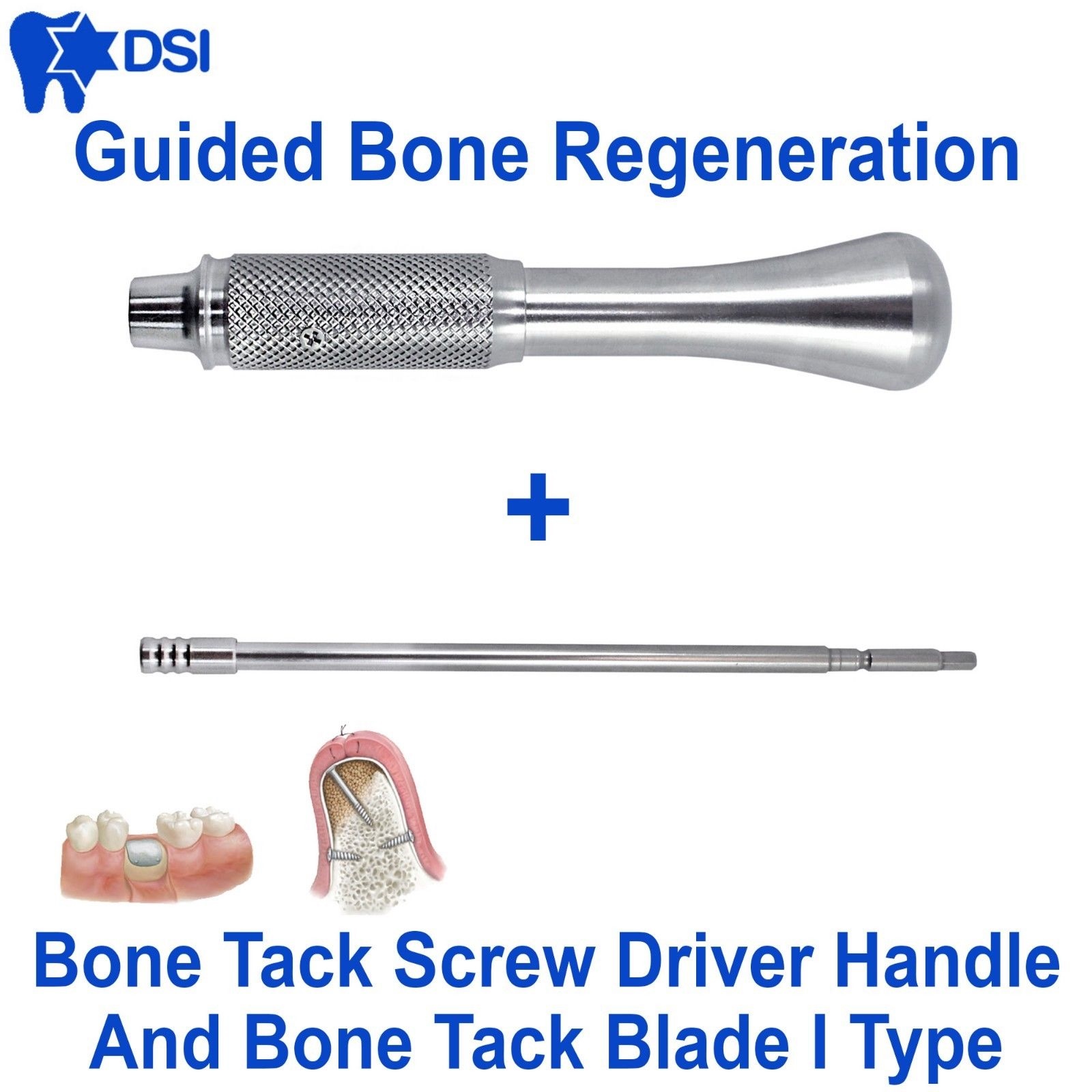 DSI Dental Implant GBR Guided Bone Regeneration Surgical Holder & Blade ...