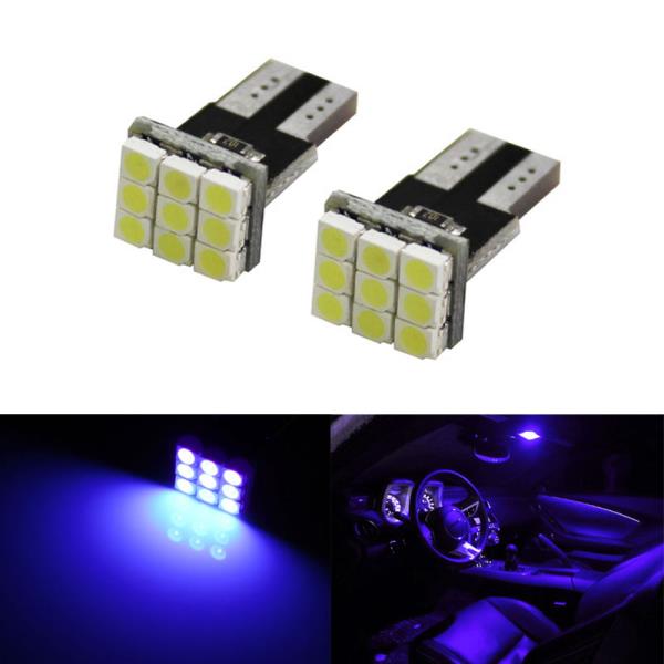 20X White T10 9-SMD Wedge LED Dome Map License Interior Light Bulbs 168 194 2825