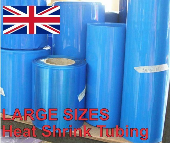 Heat Shrink Tube Tubing Wrap Sleeve Blue 430mm x 1 metre 18650 Battery UK Stocks