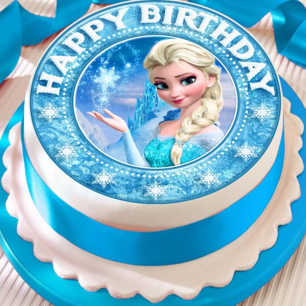 Decor Edible Birthday Cake Topper OR Cupcake Topper Frozen Elsa