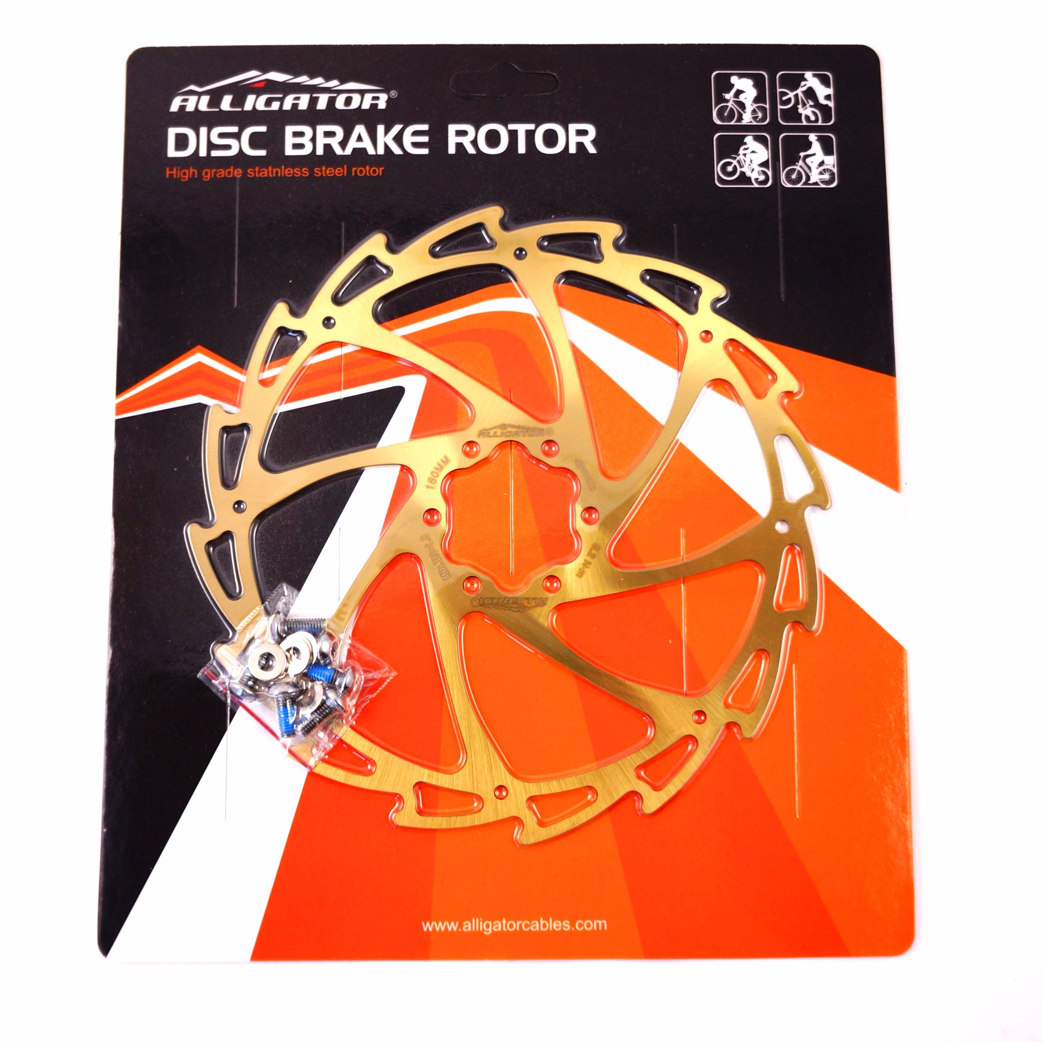 ALLIGATOR Starlite MTB Road Bike Disc Brake Rotor 160/180/203mm Ti Gold