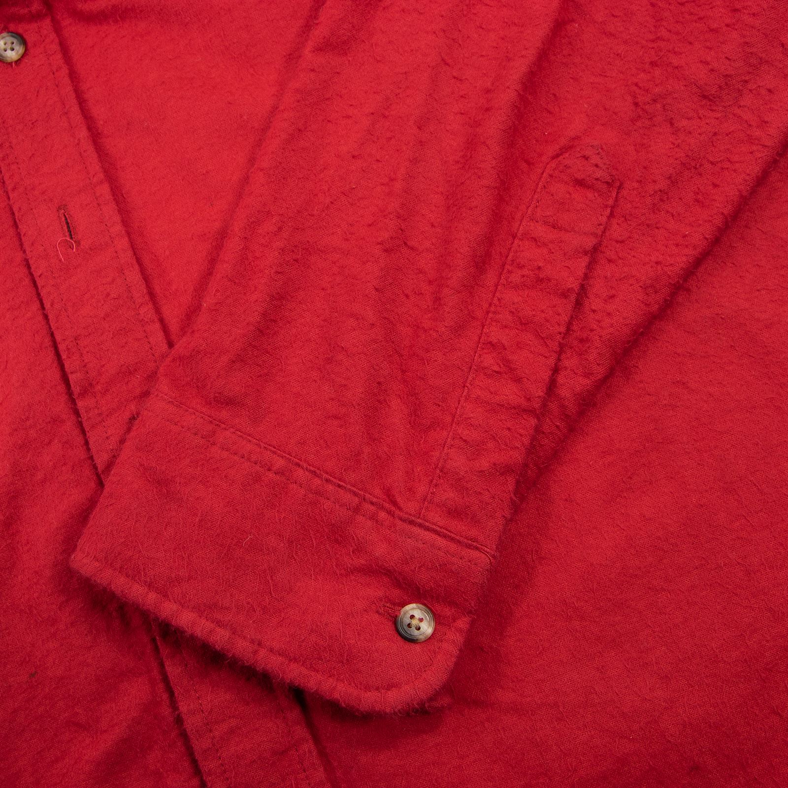 Woolrich Candy Red Cotton Flannel Spread Collar Shirt-Jacket Shacket X