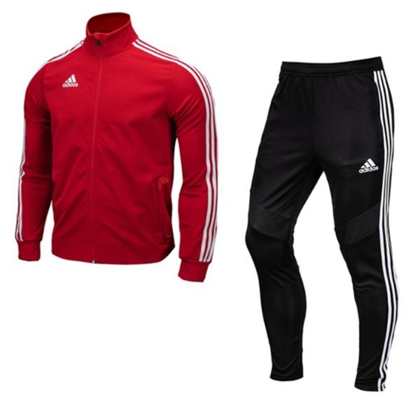 red adidas jacket and pants