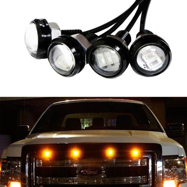 Universal SUV Truck 3* For Ford SVT Raptor Style LED Amber Grille Lighting Kit