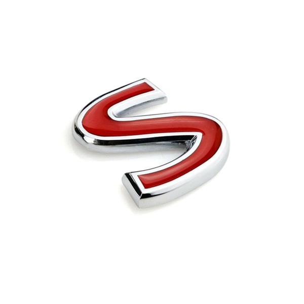 Q50 Q60 QX50 QX60 2x Red S Emblem Sticker Rear Trunk Fender Badge for Infiniti