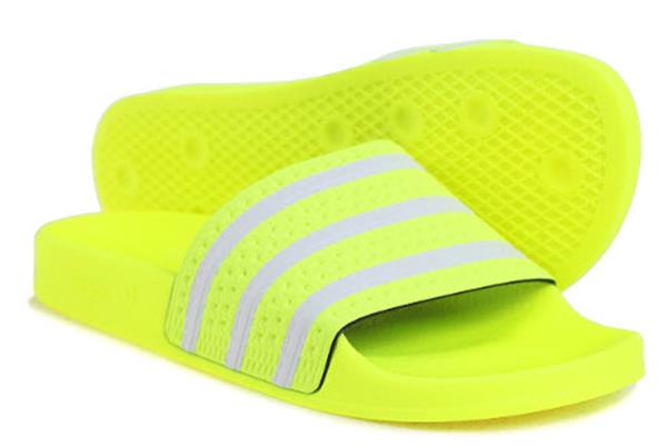 adidas green slippers