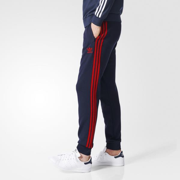 adidas superstar cuffed track pants red