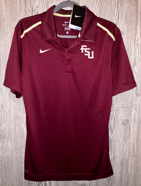 NIKE Florida State FSU Seminoles Elite Coaches Garnet Gold Polo Shirt ...