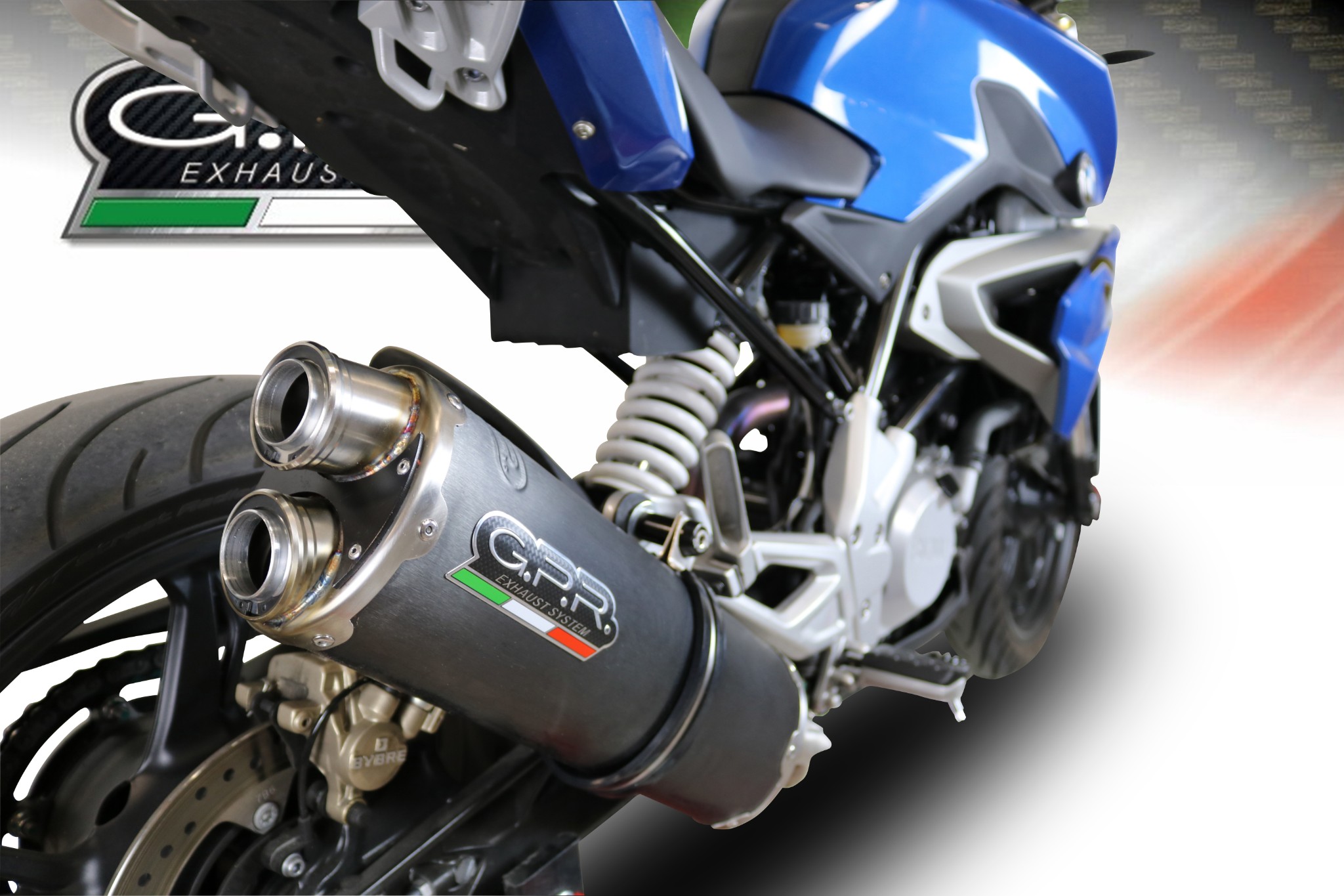 BMW G310R G310GS 2017-2018 GPR Exhaust Full System With Dual Black