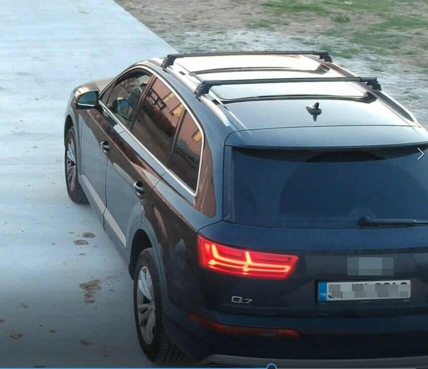 Audi Q7 Roof Rack Bars For Vehicles With Flush Roof Rails 2017> Black Color eBay