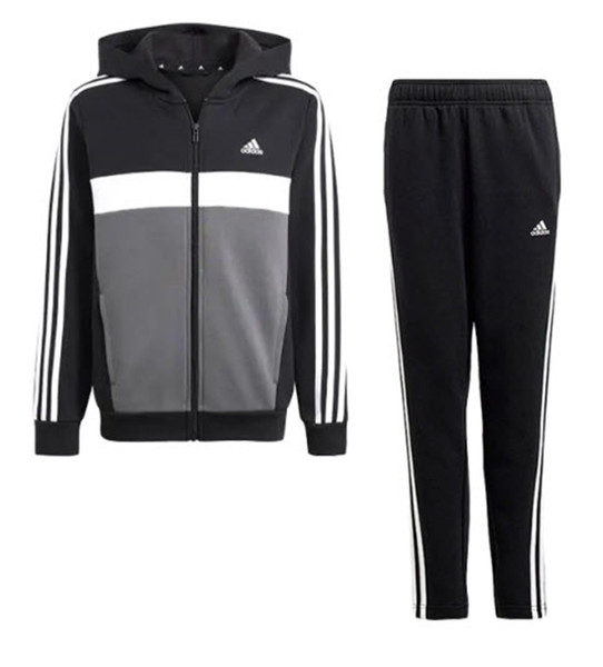 Adidas Youth Tiberio 3S Suit Set Run Black Kid Top Jackets Pants Jersey  IB4094 | eBay