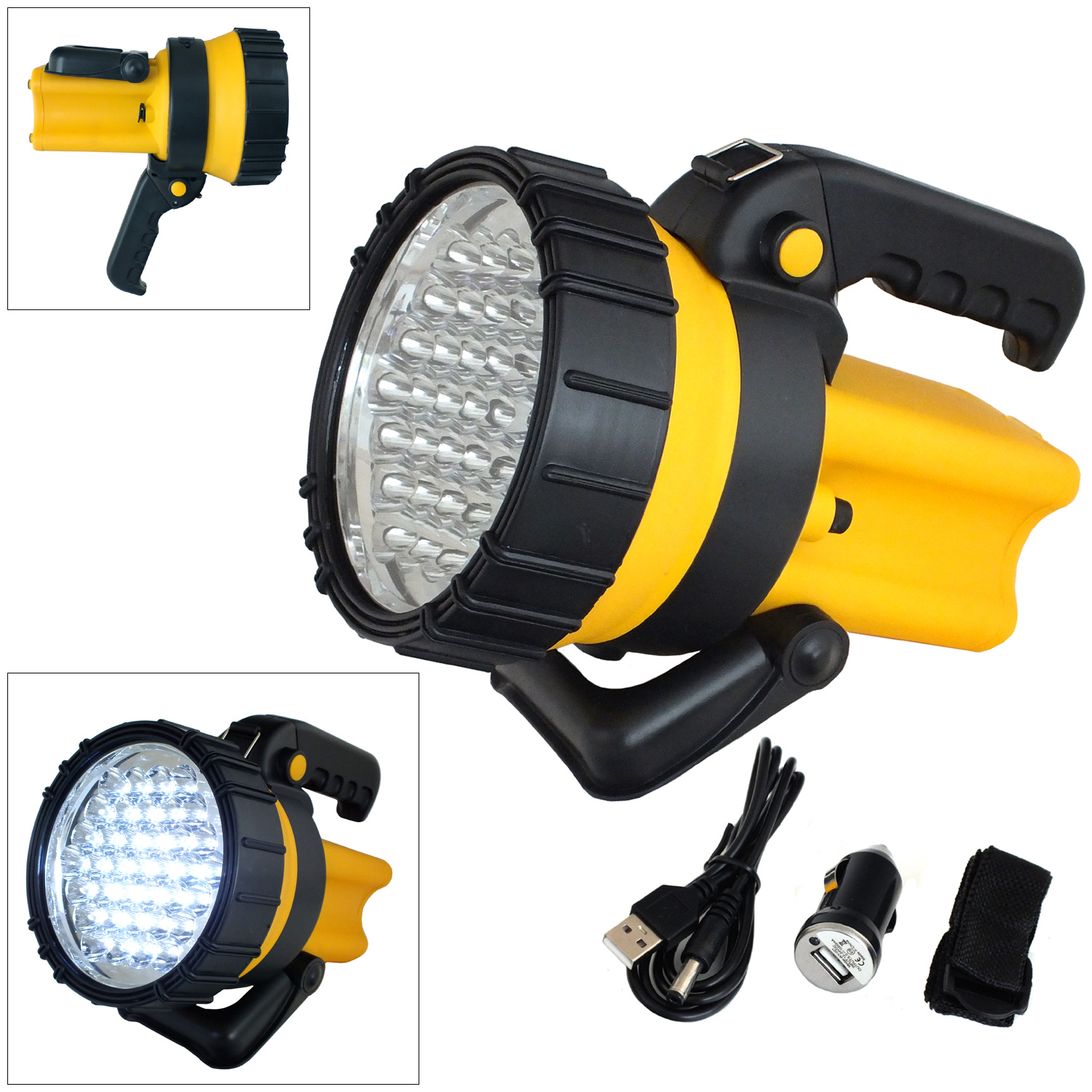 37 Leds Rechargeable Torch Spot lamp Lantern Super White led 4 Hour Use 1 charge 