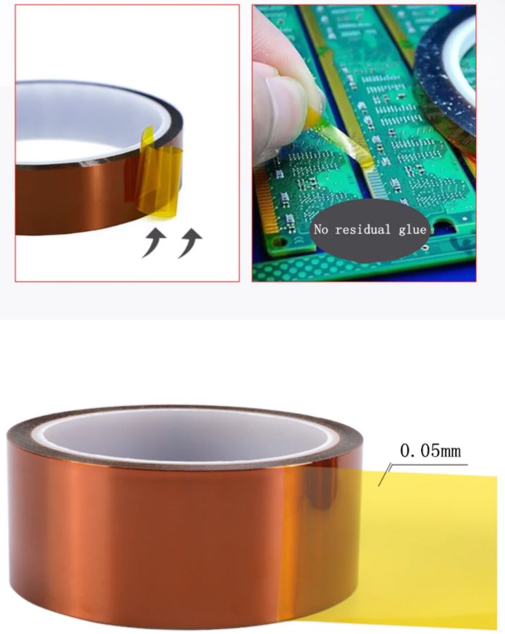 Kapton Polyimide Tape Heat Resistant Adhesive Insulation 20mm Wide 33M Long UK.