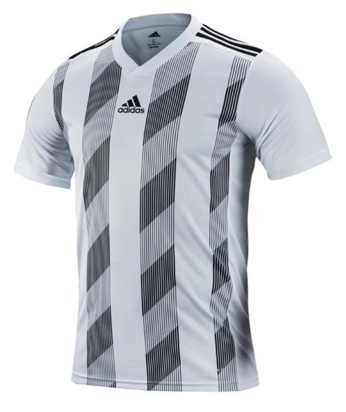 Adidas Men STRIPE 19 Shirts S/S Soccer Jersey White Blue Climalite Shirt  DP3202 | eBay