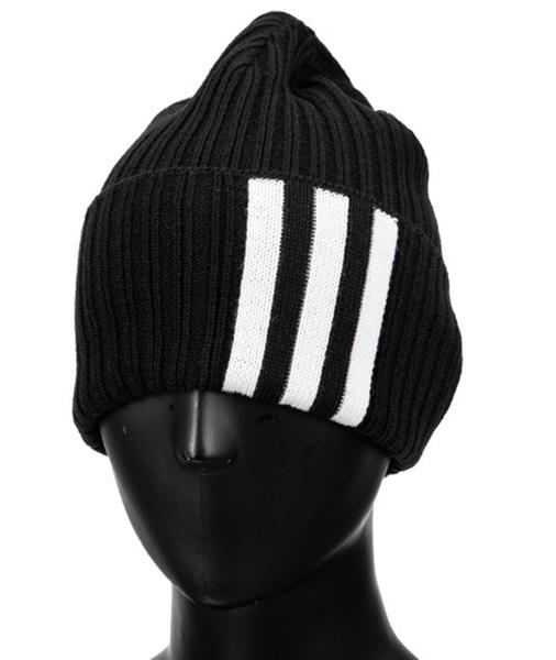 Adidas Beanie 3 Stripe Woolie Hat Skull 