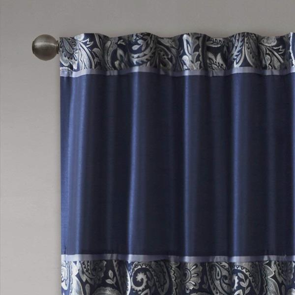 silver blue curtains