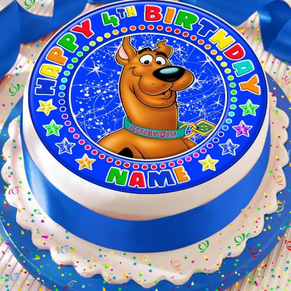 Scooby Doo Personalised Precut Edible 7 5inch Birthday Cake Topper