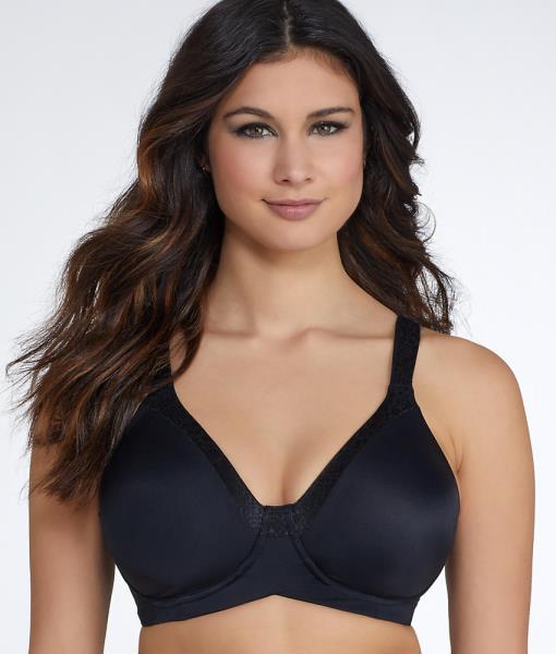 LEADING LADY Smooth Molded Soft Cup Wire Free T-Shirt Bra 5042 Black $38 NWOT