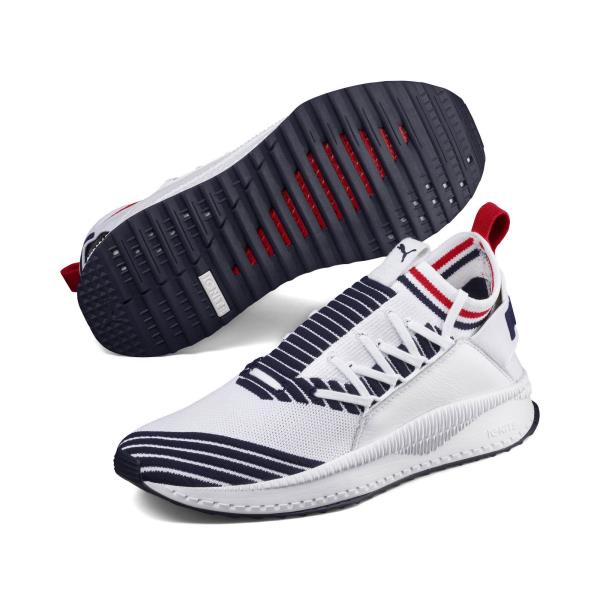 367519-01] Mens Puma Tsugi Jun Sport Stripes Sneaker - White Navy Red | eBay