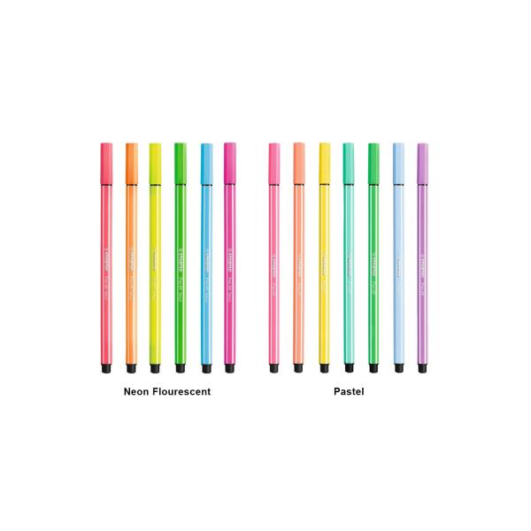 Stabilo Pen 68 Felt Tip Pastel And Neon 