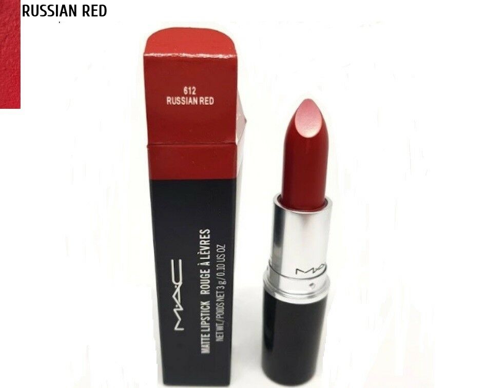 M·A·C RUSSIAN RED Bluish Red Matte Lipstick Makeup Cosmetics Lip Make Up  773602048717 | eBay