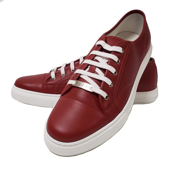 gucci red leather shoes