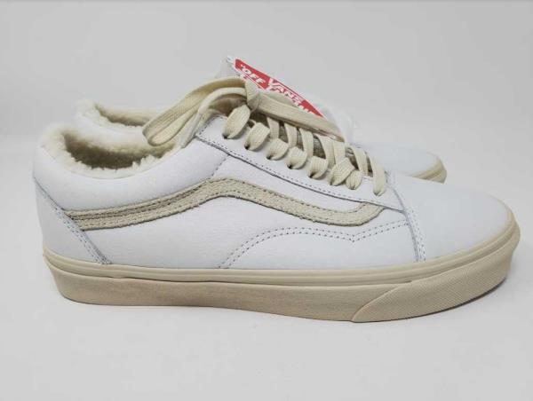white leather vans womens