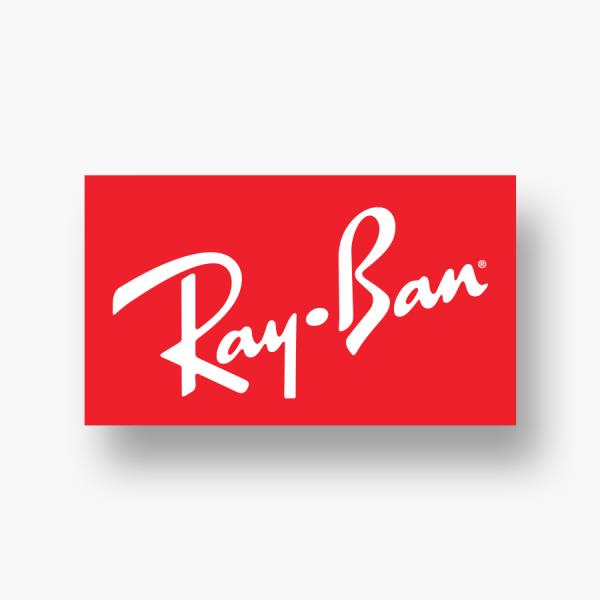 2x RAYBAN Logo Vinyl Sticker Decal 