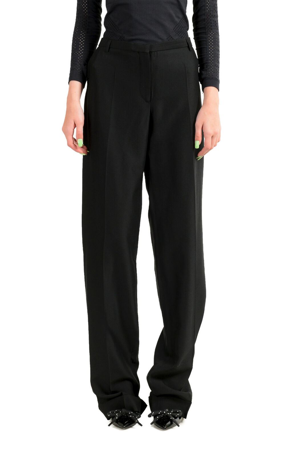 Viktor & Rolf Women's Black Silk Wool Dress Pants US L IT 44 | eBay