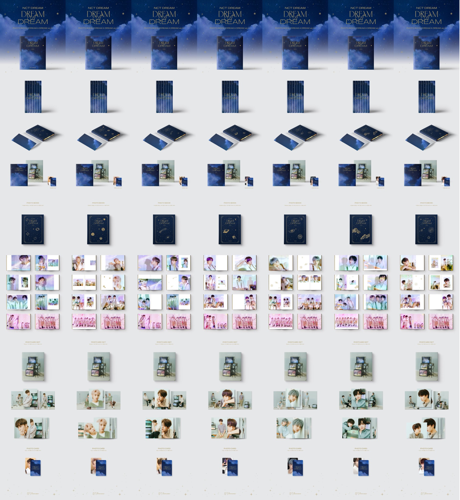 
NCT DREAM PHOTO BOOK DREAM A DREAM Ver2  Photobook+Postcard+Photocard+Tracking#
