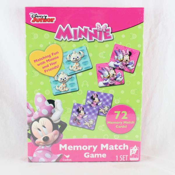 Memory Match Card Game New Disney Junior Minnie Pop-up Board Game 