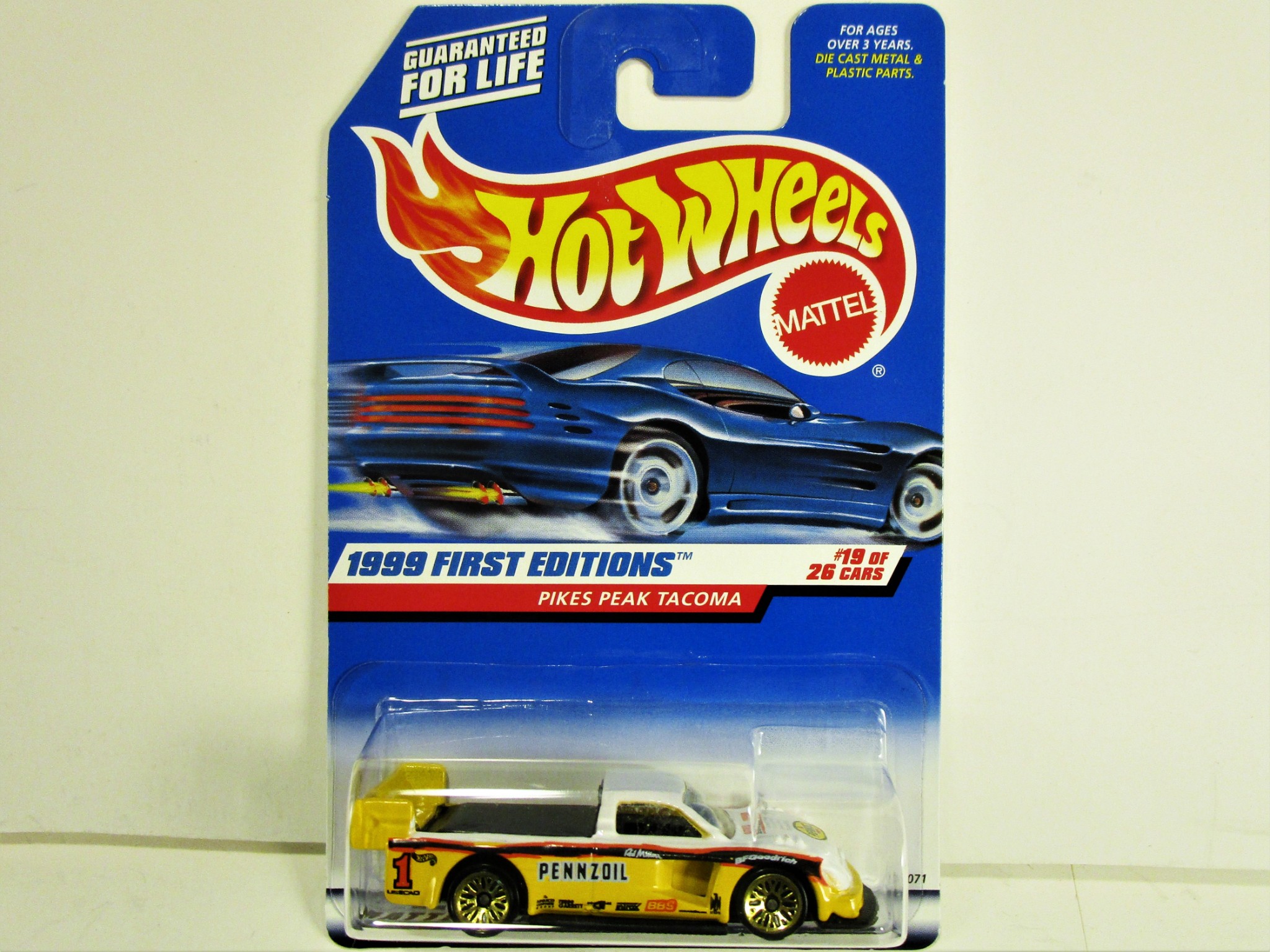 1999 FIRST EDITIONS PENNZOIL PIKES PEAK toyota tacoma hot wheel. 