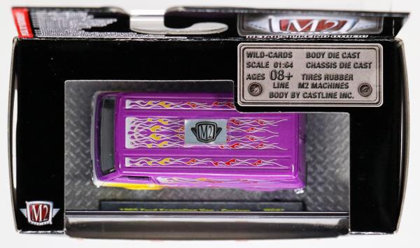 Custom 1:64 SC 32500 NIB M2 Machines Wild Cards Purple 1965 Ford Econoline Van