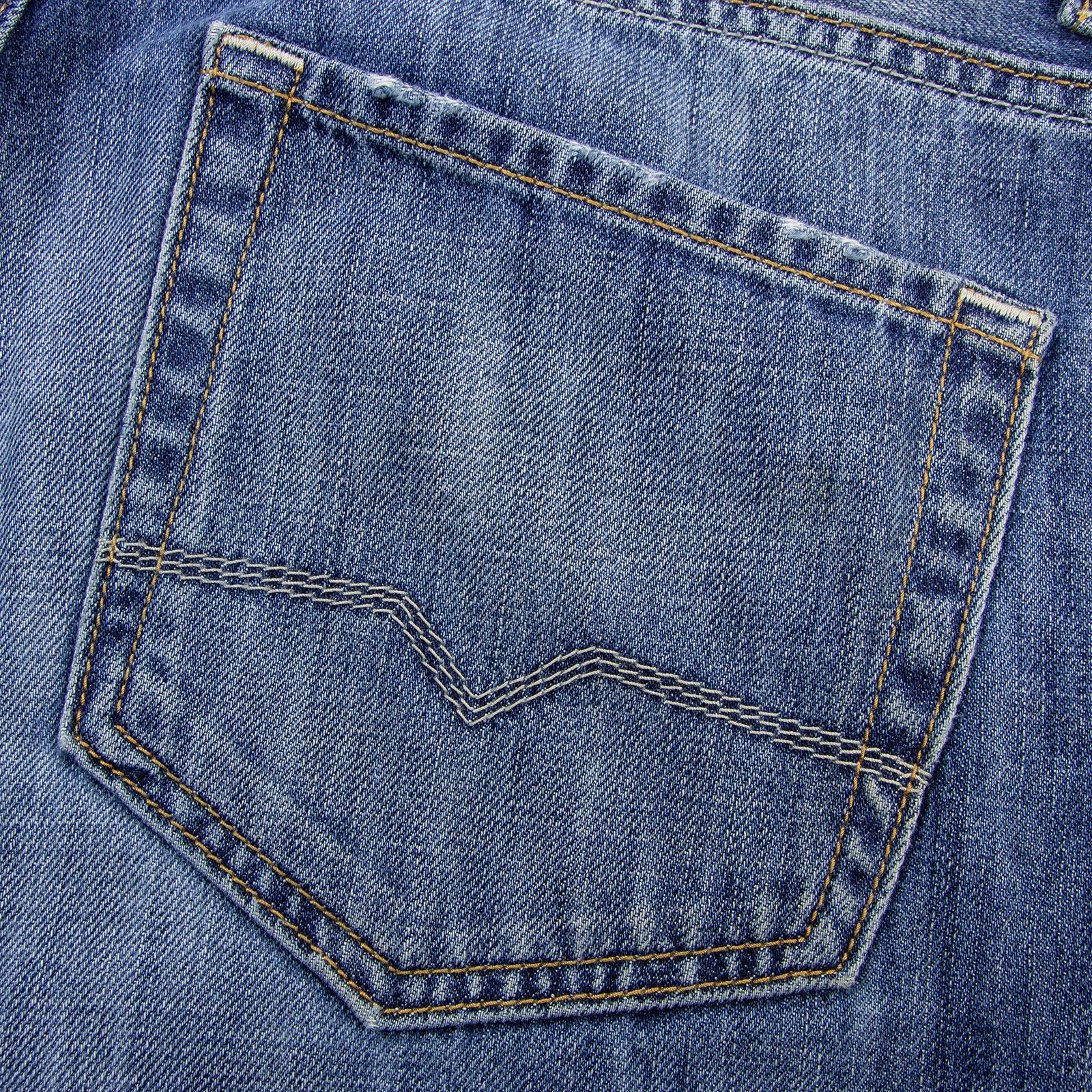 Hugo Boss Blue Denim Washed Leather Jacron 5-Pkt Button Fly Jeans 36W ...
