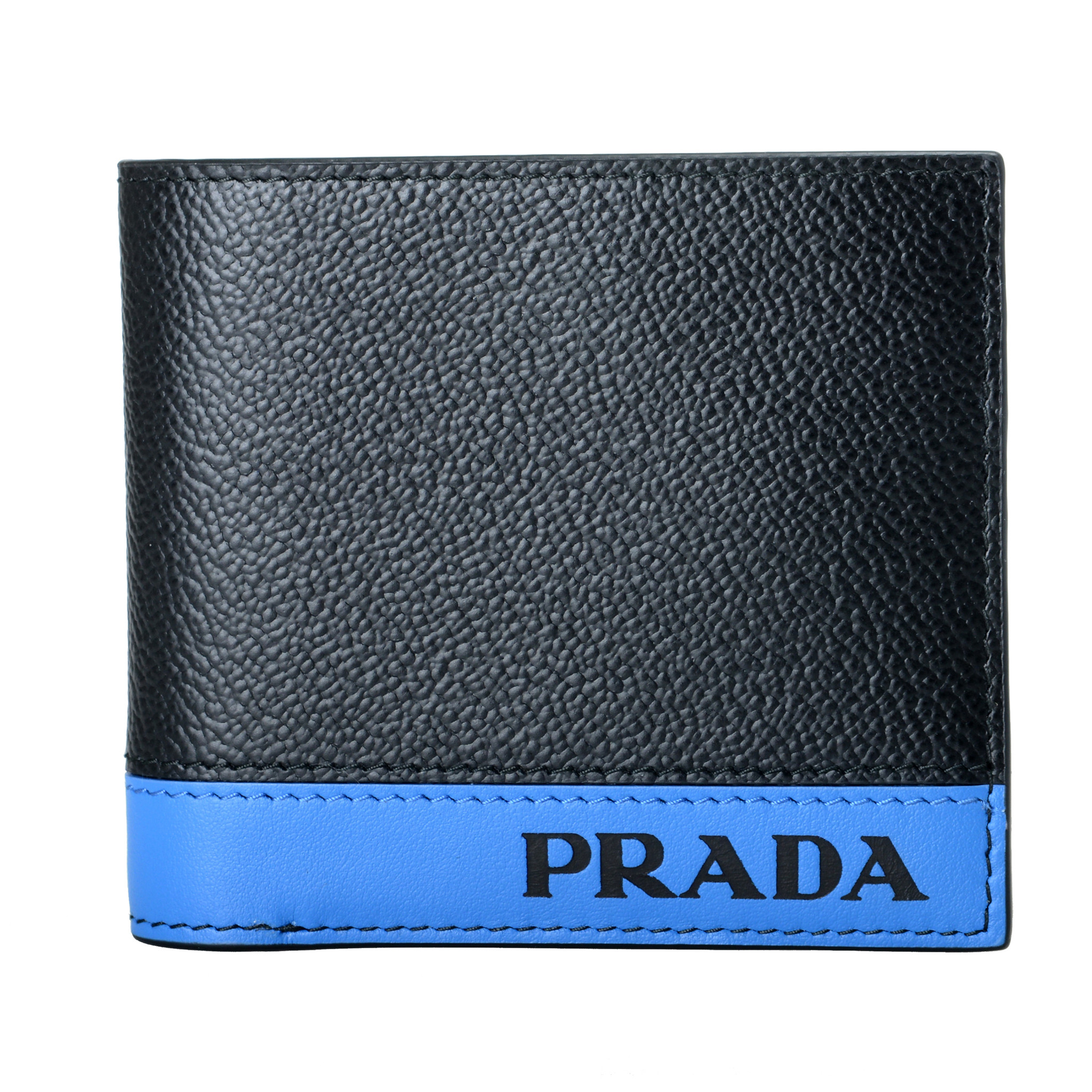 Prada Men's Textured Leather Black Bifold Wallet 8059227229406 | eBay