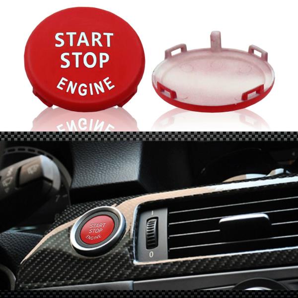 Red Engine Start Stop Switch Button Cover Fit for BMW E60 E70 E83 E84 E90 E92