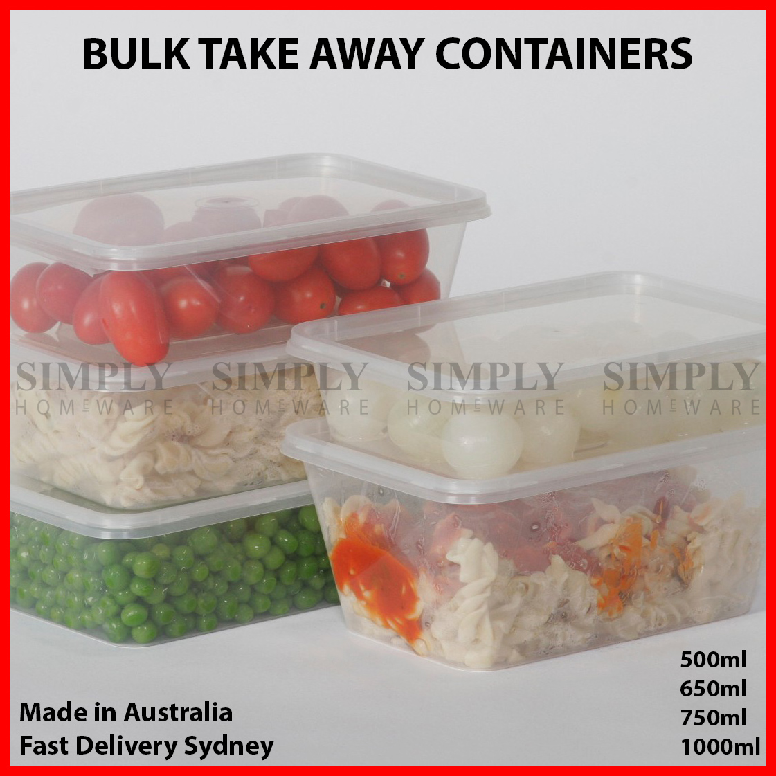 takeaway containers rectangular