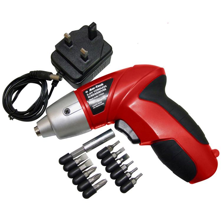 3.6V ELECTRIC RECHARGEABLE BATTERY CORDLESS SCREWDRIVER DRILL SET BITS V2565
